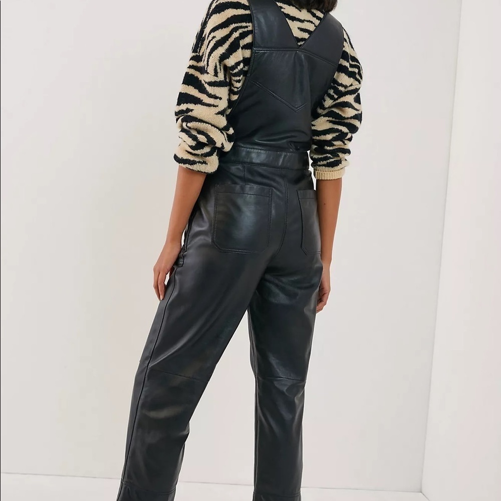 Anthropology leather jumpsuit - Picture 3 of 9